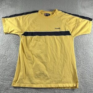 VINTAGE‎ Ralph Lauren Chaps Shirt Mens Large Yellow 100% Cotton Streetwear